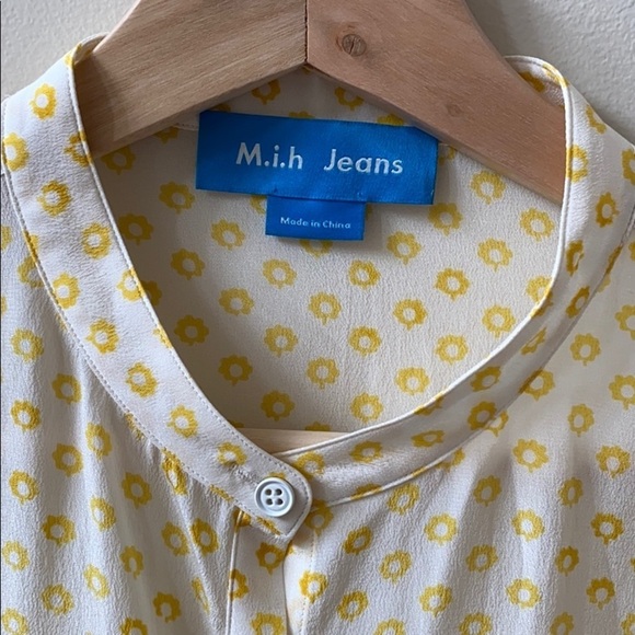 M.i.h Jeans Cream & Marigold Evelyn Silk Blouse XS - Picture 5 of 6